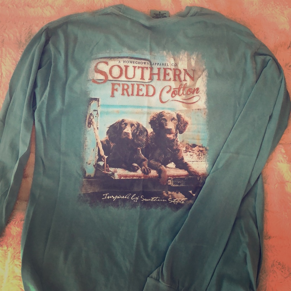 Long sleeve southern fried cotton tee